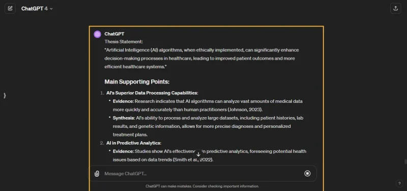 Prompt ChatGPT Xây dựng lập luận